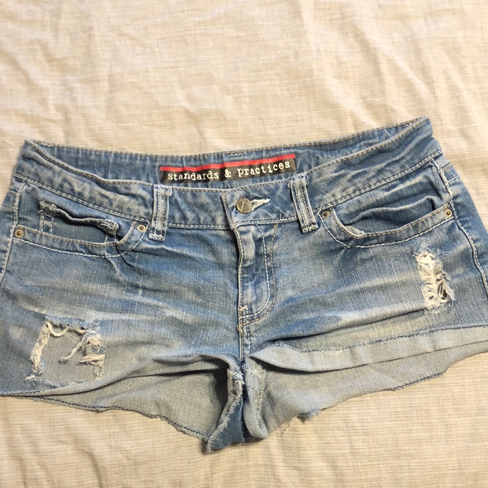 Ripped Jean Shorts